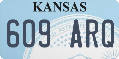 KS license plate 609ARQ