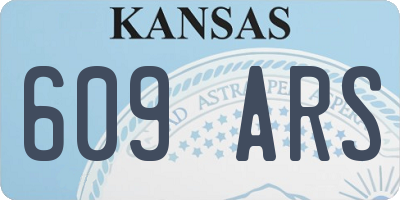 KS license plate 609ARS