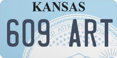KS license plate 609ART