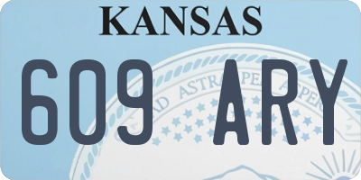 KS license plate 609ARY