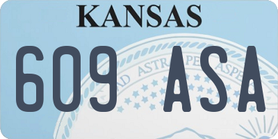 KS license plate 609ASA
