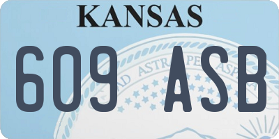 KS license plate 609ASB