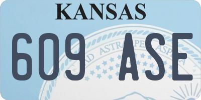 KS license plate 609ASE