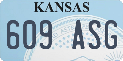 KS license plate 609ASG