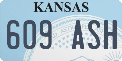KS license plate 609ASH