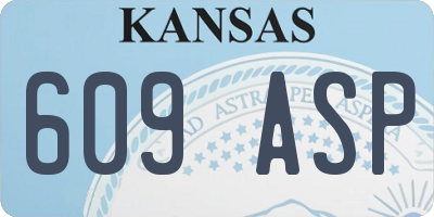 KS license plate 609ASP