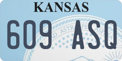 KS license plate 609ASQ