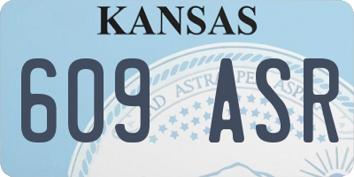 KS license plate 609ASR