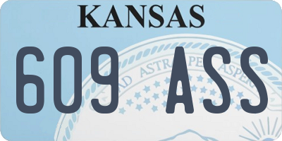KS license plate 609ASS