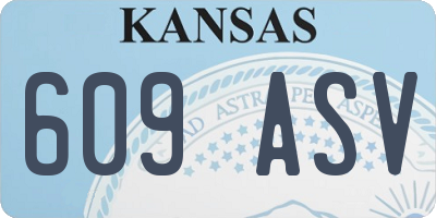 KS license plate 609ASV
