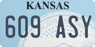 KS license plate 609ASY