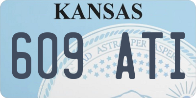 KS license plate 609ATI