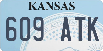KS license plate 609ATK