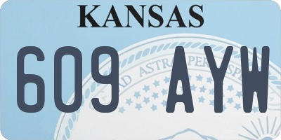 KS license plate 609AYW