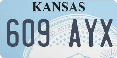 KS license plate 609AYX