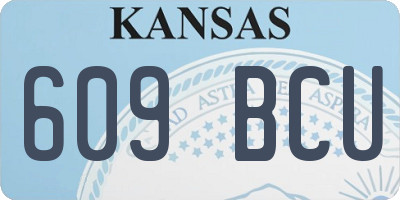 KS license plate 609BCU