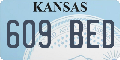 KS license plate 609BED