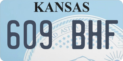 KS license plate 609BHF