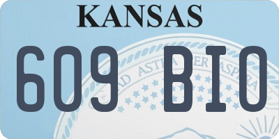 KS license plate 609BIO