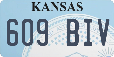 KS license plate 609BIV