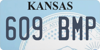 KS license plate 609BMP