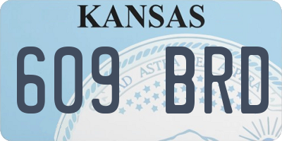 KS license plate 609BRD