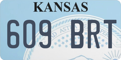 KS license plate 609BRT