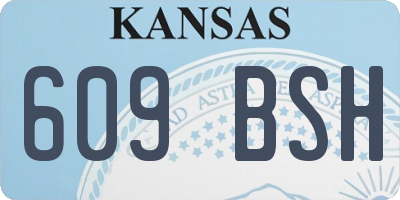 KS license plate 609BSH