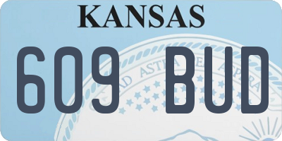 KS license plate 609BUD