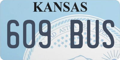KS license plate 609BUS