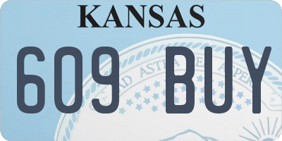 KS license plate 609BUY