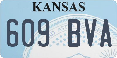 KS license plate 609BVA