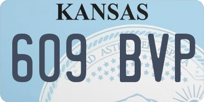 KS license plate 609BVP