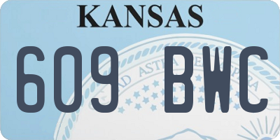 KS license plate 609BWC
