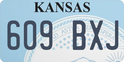 KS license plate 609BXJ