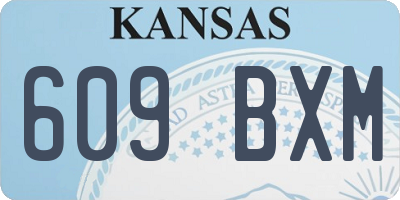 KS license plate 609BXM