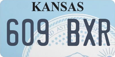 KS license plate 609BXR