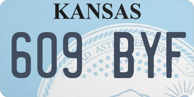 KS license plate 609BYF