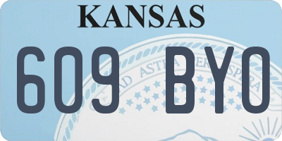 KS license plate 609BYO