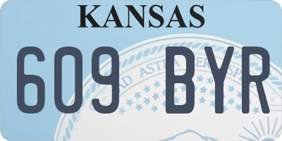 KS license plate 609BYR