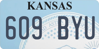 KS license plate 609BYU