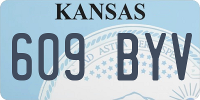 KS license plate 609BYV