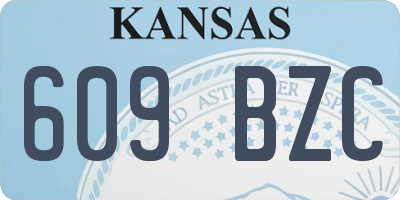KS license plate 609BZC