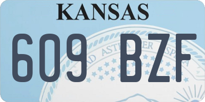 KS license plate 609BZF
