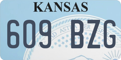 KS license plate 609BZG