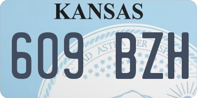 KS license plate 609BZH