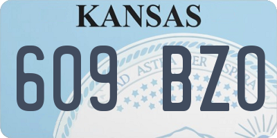 KS license plate 609BZO