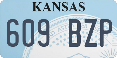 KS license plate 609BZP
