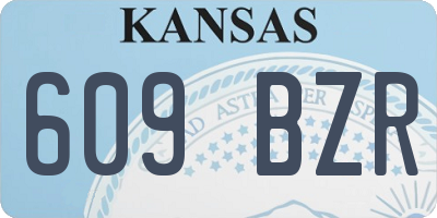 KS license plate 609BZR