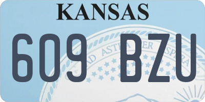KS license plate 609BZU